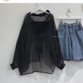 ÁO SƠ MI LỤA MỎNG tặng KÈM ÁO 2 DÂY THỜI TRANG HÀN QUỐC BEST SELLER ,  ÁO 2 DÂY.MET SHOP