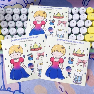 [HM01] Sticker/nhãn dán tự thiết kế NHẬT KÝ CÔNG CHÚA