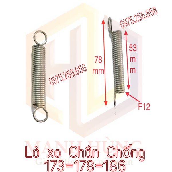 Lò xo Chân Chống 173=178=186 phụ tùng máy cày phụ tùng Hùng Lỳ