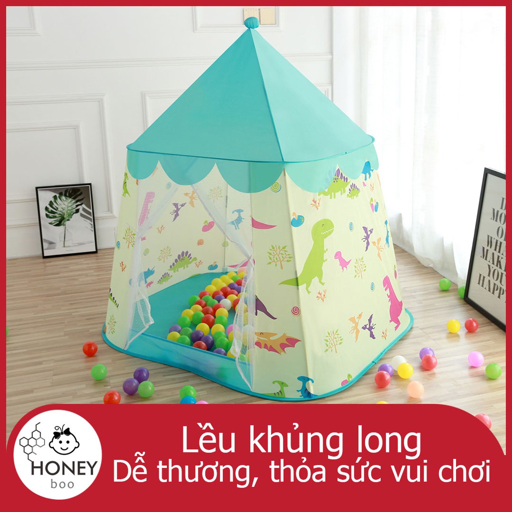 Lều lâu đài khủng long dễ thương cho bé thỏa sức vui chơi 120*100*130cm【TND-DINO】