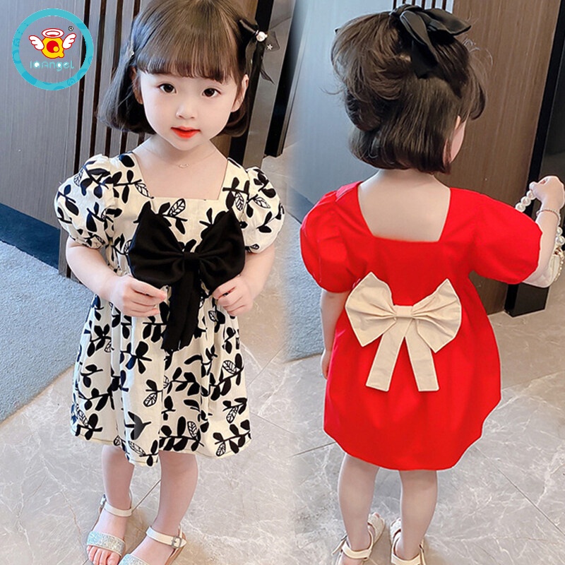 Đầm công chúa IQ ANGEL đính nơ cho bé gái