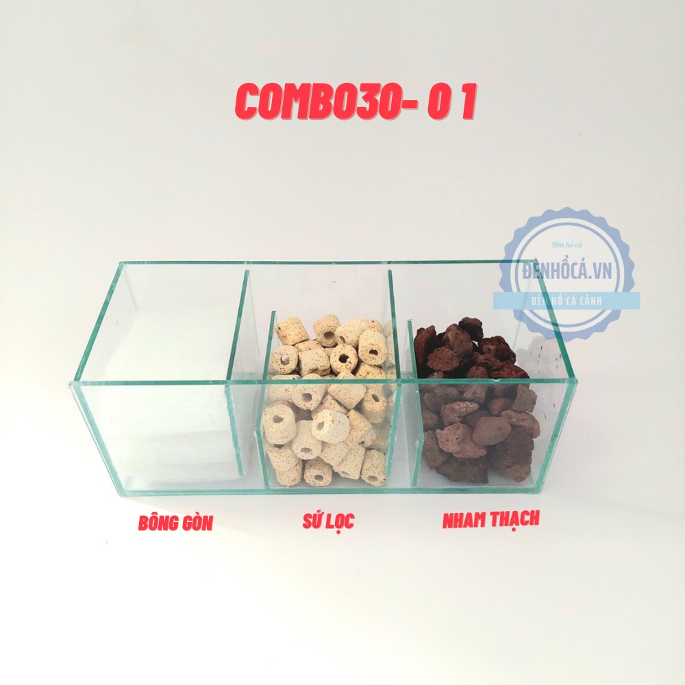 Lọc tràn bể cá bằng KÍNH 30cm cho hồ cá hồ thủy sinh
