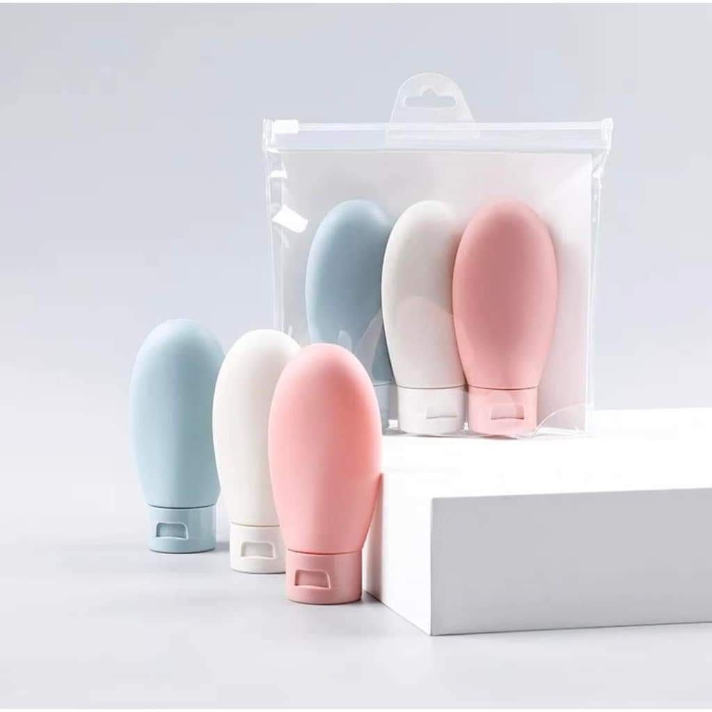 Set 3 Lọ chiết mỹ phẩm, dầu gội du lịch siêu tiện lợi kèm túi zip