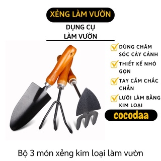 Xẻng Làm Vườn - Dụng Cụ Làm Vườn Trồng Cây Mini 3 Món Tiện Dụng 8497 [FREESHIP]