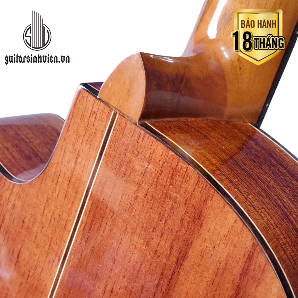 Đàn Guitar Classic Thùng Mỏng Gỗ Hồng Đào - Tặng Kèm Combo Phụ Kiện - Đàn Classic Thùng Mỏng Giá Rẻ