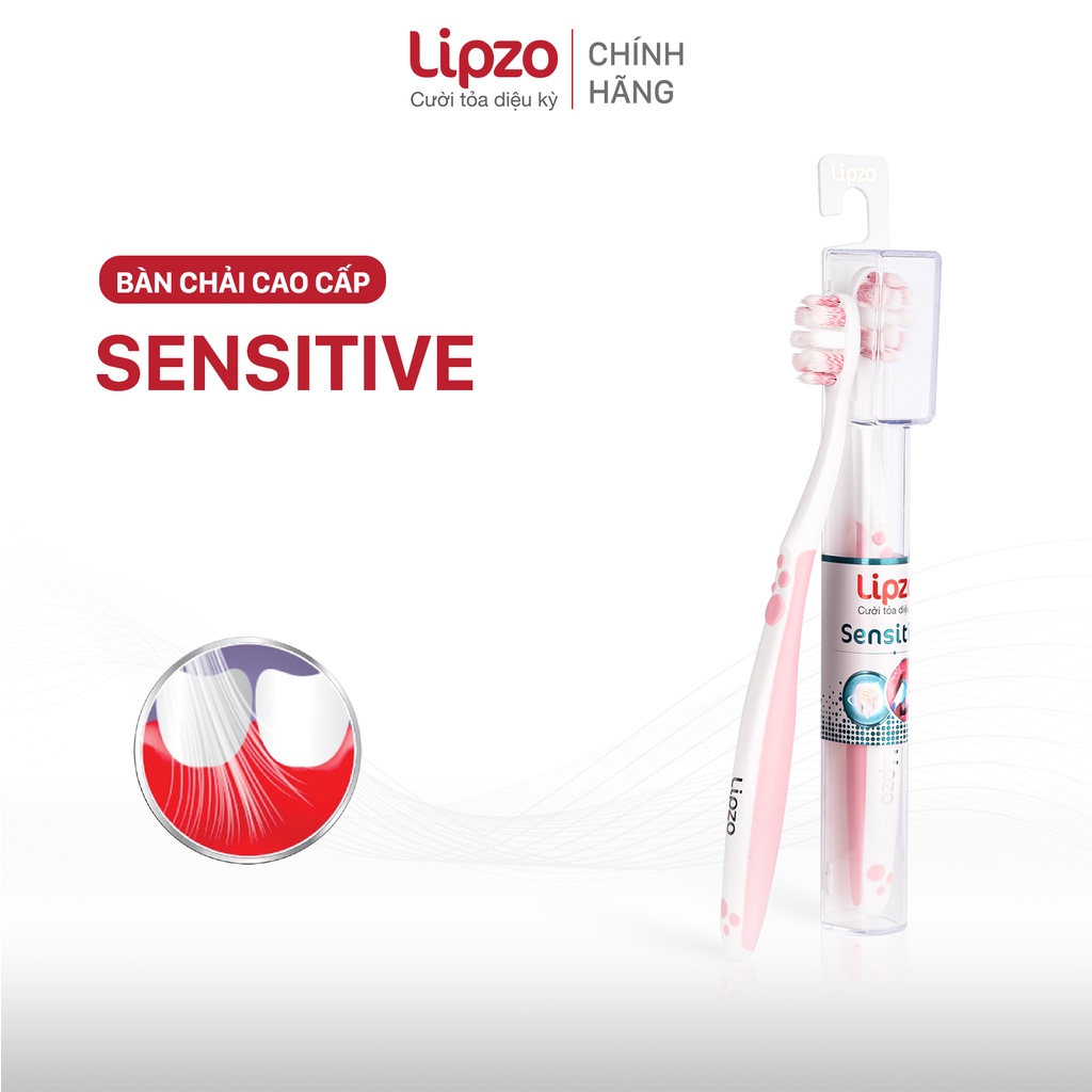 Bàn Chải Đánh Răng Lipzo Sensitive Cao Cấp Công Nghệ Chỉ Tơ Nha Khoa Kháng