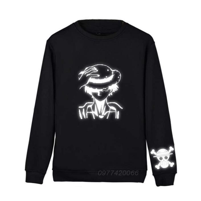 (SALE CHẤT) ào Luffy đảo hải tặc phản quang, áo one piece luffy sweater phản quang - hàng loại đẹp nam nữ đều mặc đc