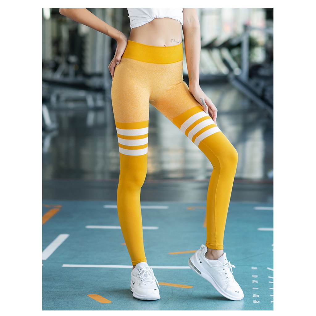 Quần legging đùi phối kẻ ngang chất lượng cao cấp | BigBuy360 - bigbuy360.vn
