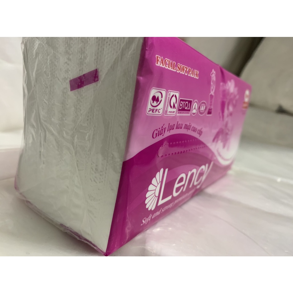 Giấy ăn rút lụa Lency 280 tờ 3 lớp