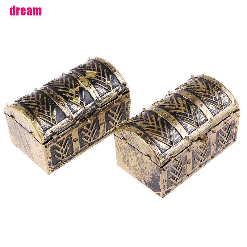 Bộ 2 Hộp Kho Báu Mini Kiểu Vintage Dễ Thương Trang Trí Nhà Cửa
