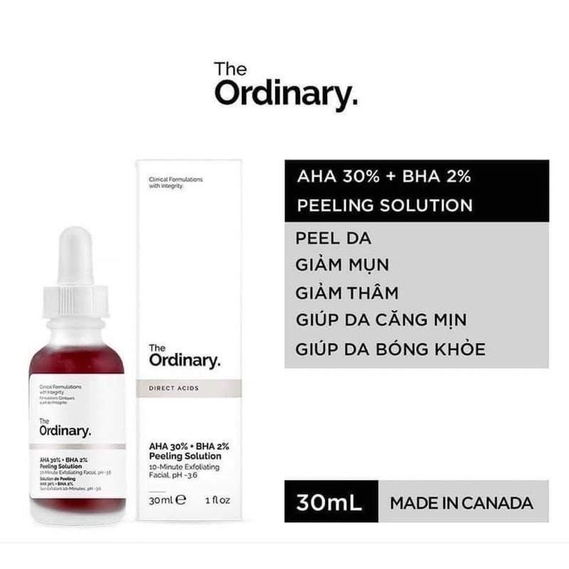 The Ordinary AHA 30% + BHA 2% Peeling Solution