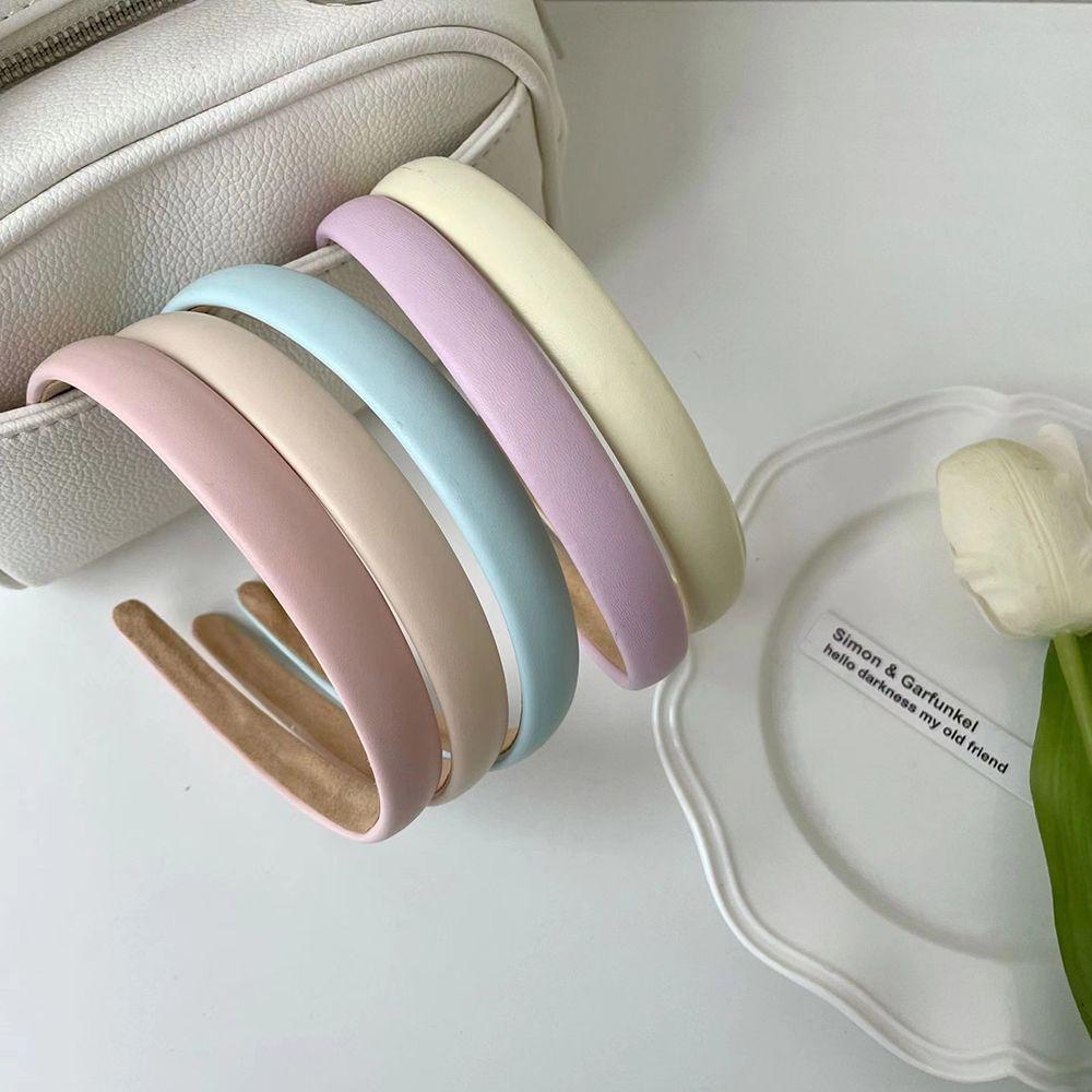 MXGOODS Băng Đô Cài Tóc Bằng Da PU Thời Trang Dành Cho Nữ