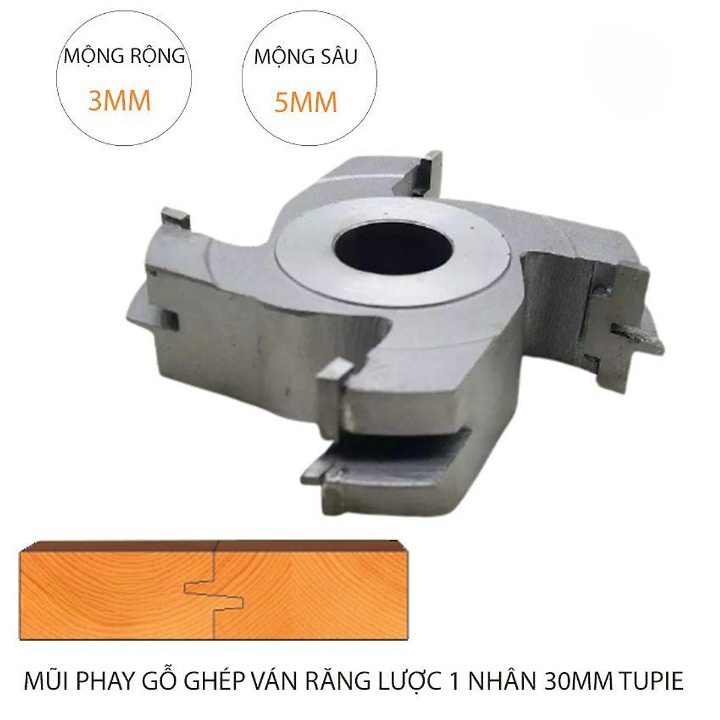 MŨI PHAY TUPI GHÉP VÁN 1 NHÂN CAO 30MM
