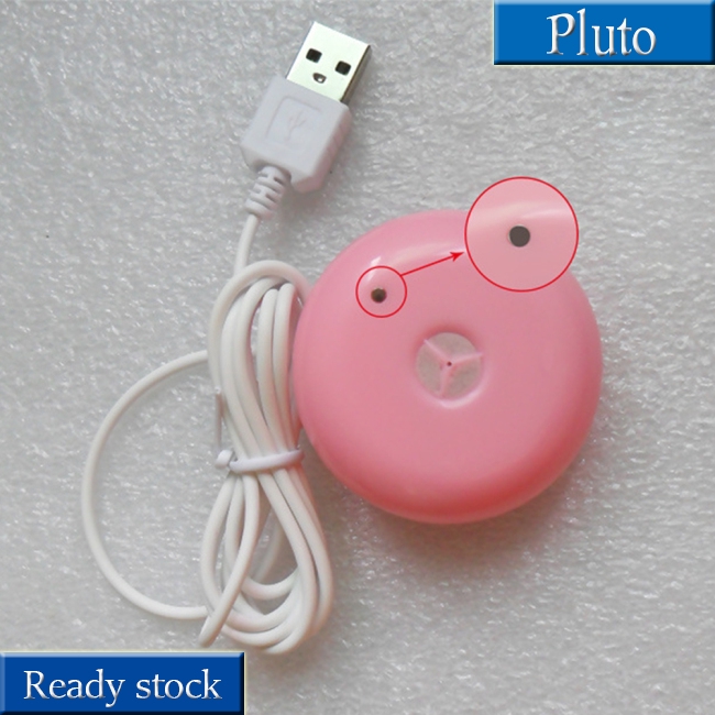 Máy phun sương tạo ẩm không khí hình bánh donut cổng sạc USB