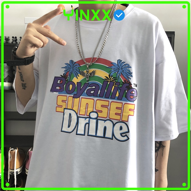 Áo thun tay lỡ Unisex Yinxx, áo phông form rộng ATL139