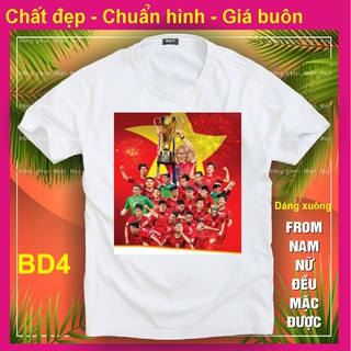 áo thun đội tuyển việt nam BD4,full size,hàng đẹp,việt nam vô địch áo cờ việt nam,áo phông in đội tuyển việt nam