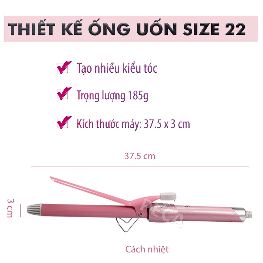 Máy uốn tóc cao cấp Kemei KM-1001A với 4 mức nhiệt độ phù hợp với mọi tình trạng tóc dùng để uốn xoăn, uốn lọn, uốn cụp