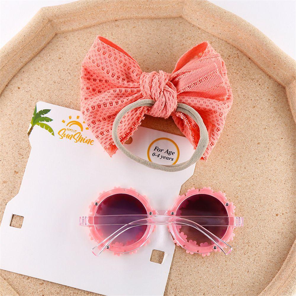 Bộ Kính Mát Đính Hoa Cúc Chất Liệu Nylon Co Giãn Cho Bé