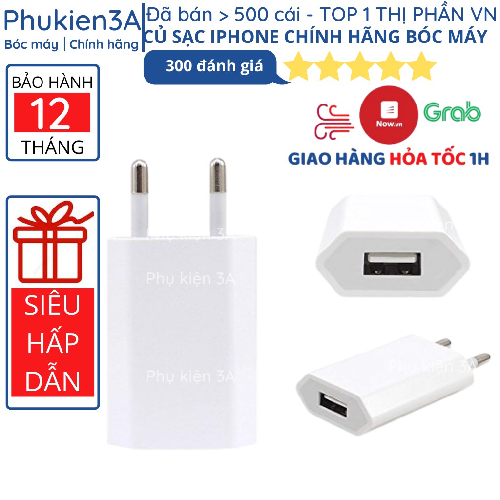 Củ sạc ip zin bóc máy Apple Iphone 7 IP 8 IP X chính hãng dùng cho tất cả các đời iPhone BH 12 tháng