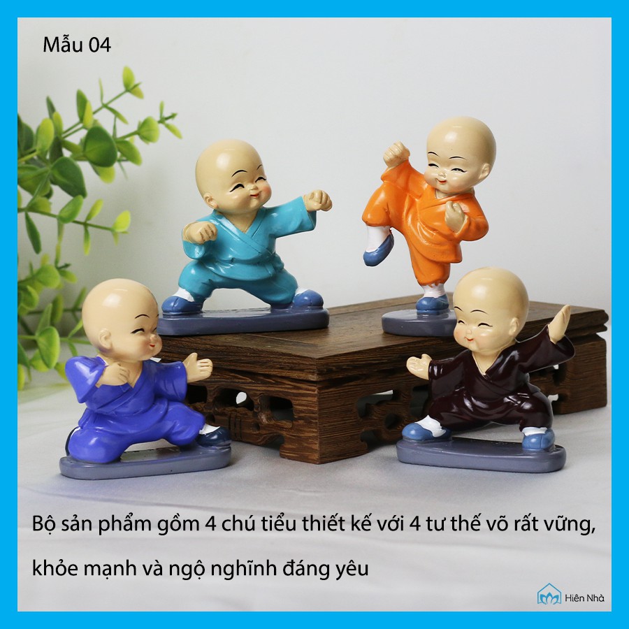 Bộ tượng tứ không - Bộ tượng chú tiểu cute - Bình an, sức khỏe - Hiên Nhà | BigBuy360 - bigbuy360.vn
