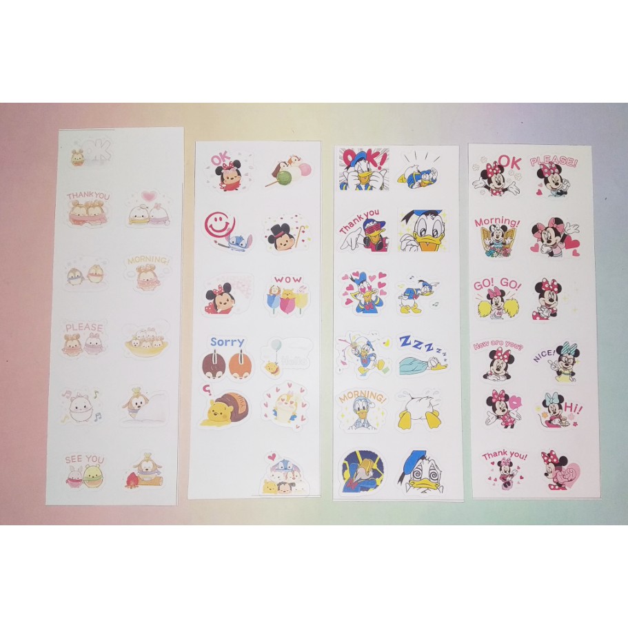 sticker trần tình lệnh phi hành gia trà sữa yakult pooh mickey SI44 hình dán dễ thương dán sổ dán điện thoại 1 tờ