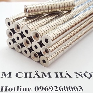 Set 20 viên nam châm đất hiếm hình tròn có lỗ dùng để câu cá nhựa trong khu vui chơi giải trí