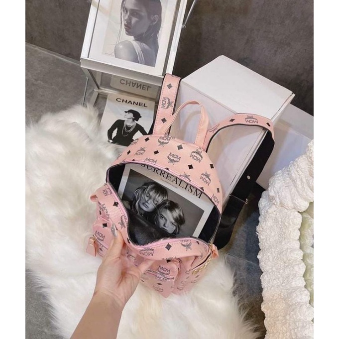 Balô mcm màu hồng đựng được siêu nhìu