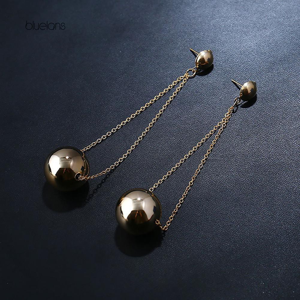 Đôi Bông Tai Dáng Dài Họa Tiết Quả Bóng Thời Trang Cho Nữ