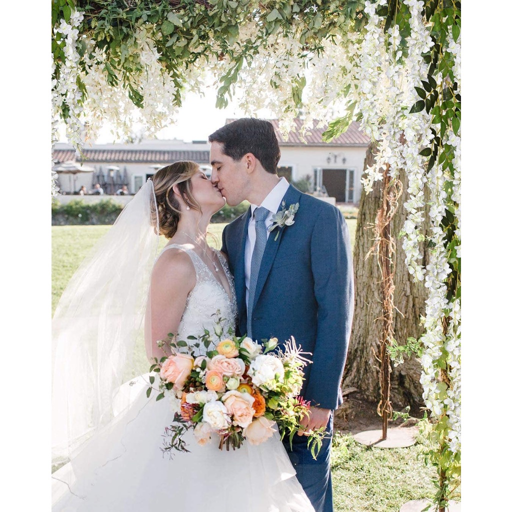 1 Bó Hoa Wisteria Nhân Tạo Dùng Trang Trí Nhà Cửa / Văn Phòng / Khách Sạn / Tiệc Cưới DIY