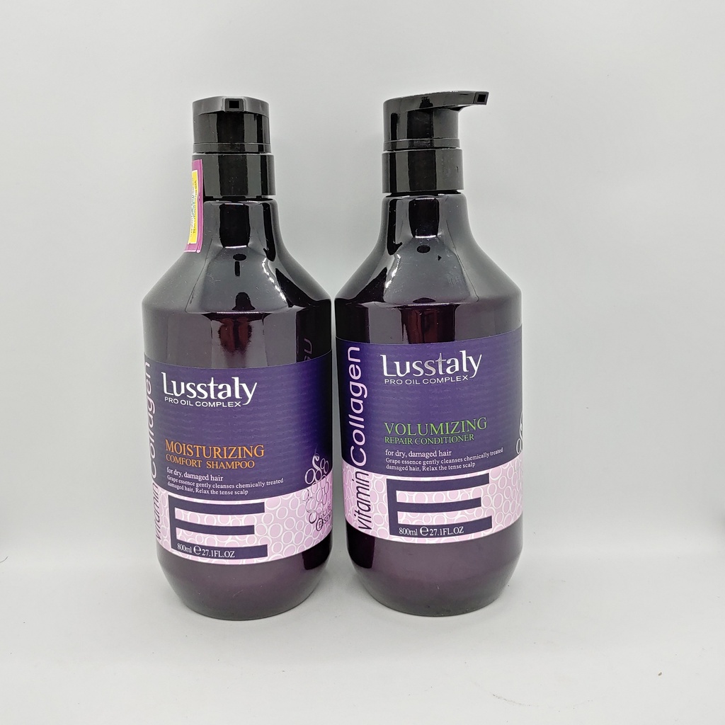 Dầu Gội Xả Lusstaly vitamin E chống rụng tăng phồng (Chai 800ml*2)