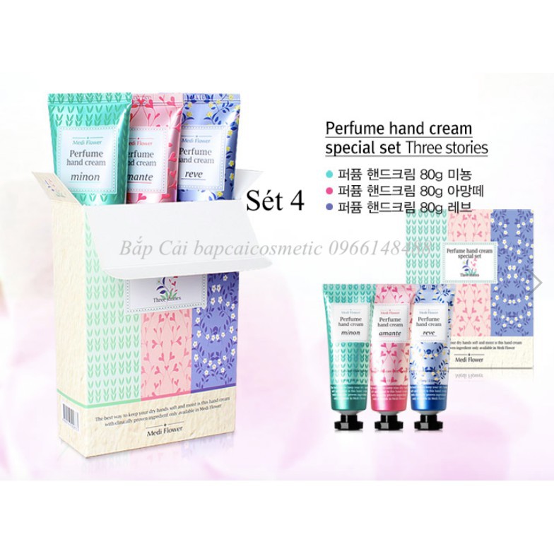 MBC Sét 3 Kem dưỡng da tay Mediflower 80gx3 kèm túi xách | BigBuy360 - bigbuy360.vn