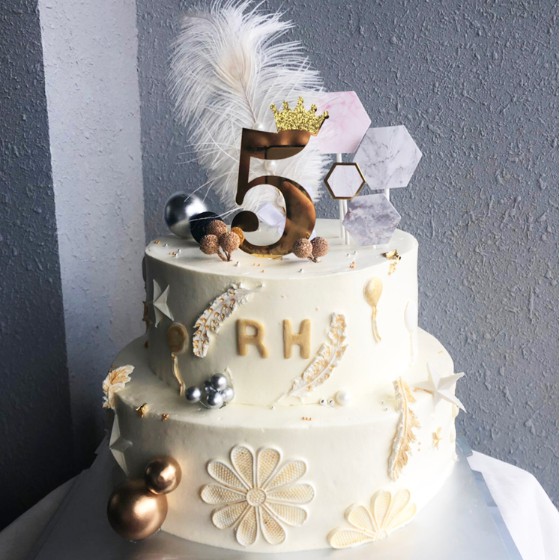 Phụ kiện trang trí bánh kem hình chữ happy birthday
