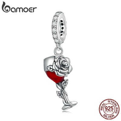 Phụ kiện vòng tay BAMOER bằng bạc 925 hình ly rượu