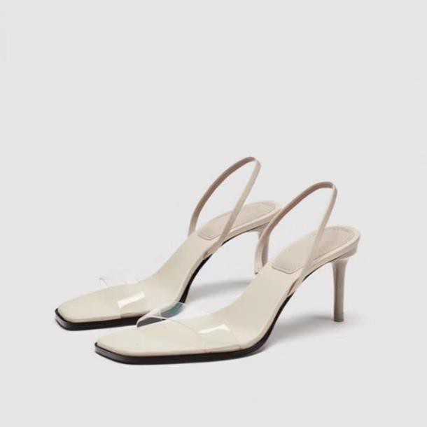 MKL(ẢNH THẬT) Sandal 7p Quai Trong Zara Dây Mảnh Gót Nhọn Fullboc Tag Mạc Cao Cấp