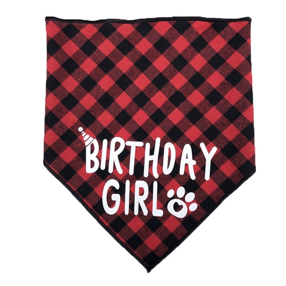 Khăn Quàng Cổ Tam Giác Bằng Vải Cotton Kẻ Ô Cho Thú Cưng