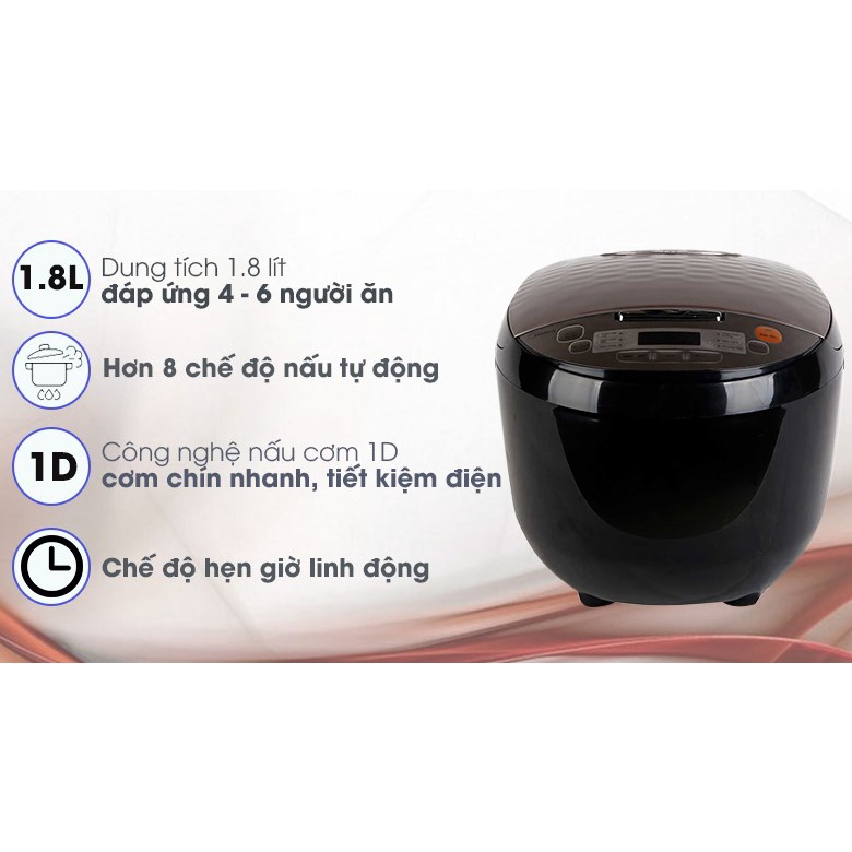 Nồi cơm điện tử Midea 1.8 lít MB-FS5018B