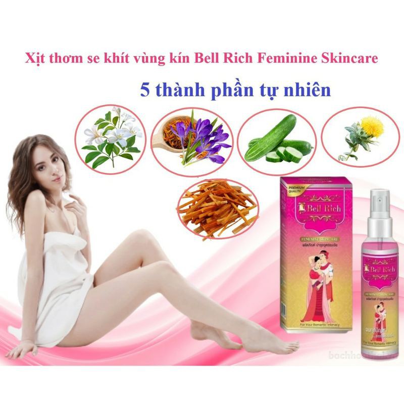 Xịt thơm, se khít và làm hồng vùng kín Bell Rich Ferminine Skincare Thái Lan (50ml)