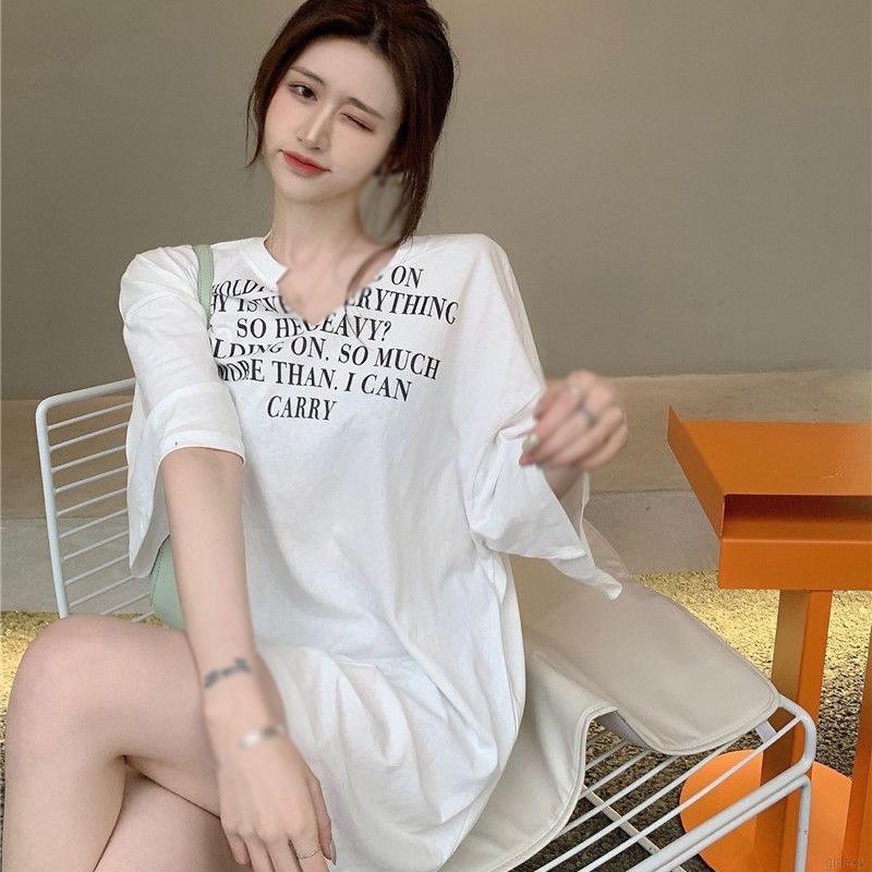 Áo Thun Form Rộng Cổ V Ngắn Tay Thời Trang Dành Cho Nữ