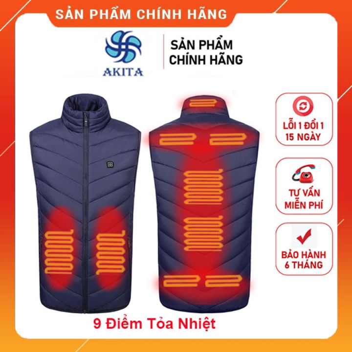Áo Sưởi Ấm Nhật Bản 9 Điểm Nóng, Bộ Áo Sưởi Ám Mấu 2021, Sản Phẩm Áo Phao Ghi Lê Có Chế Độ Sưởi Ấm