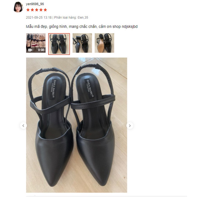 Giày cao gót nữ bít mũi quai thun gót vuông 5p CG-0590