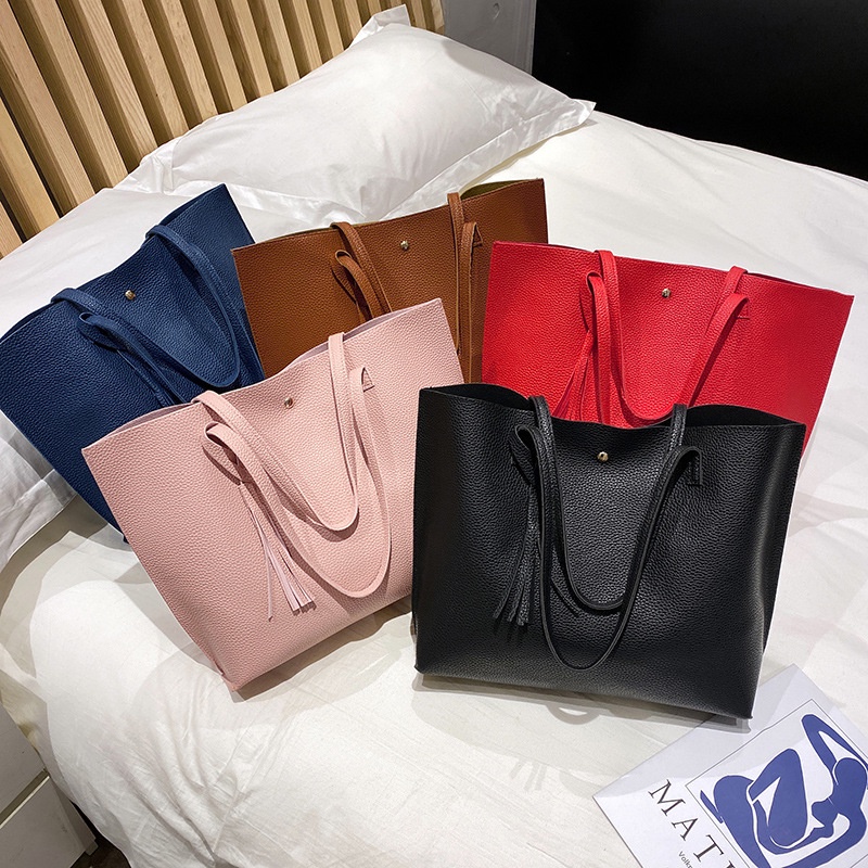 Túi Xách Tote Cỡ Lớn Phối Tua Rua Thời Trang Cho Nữ