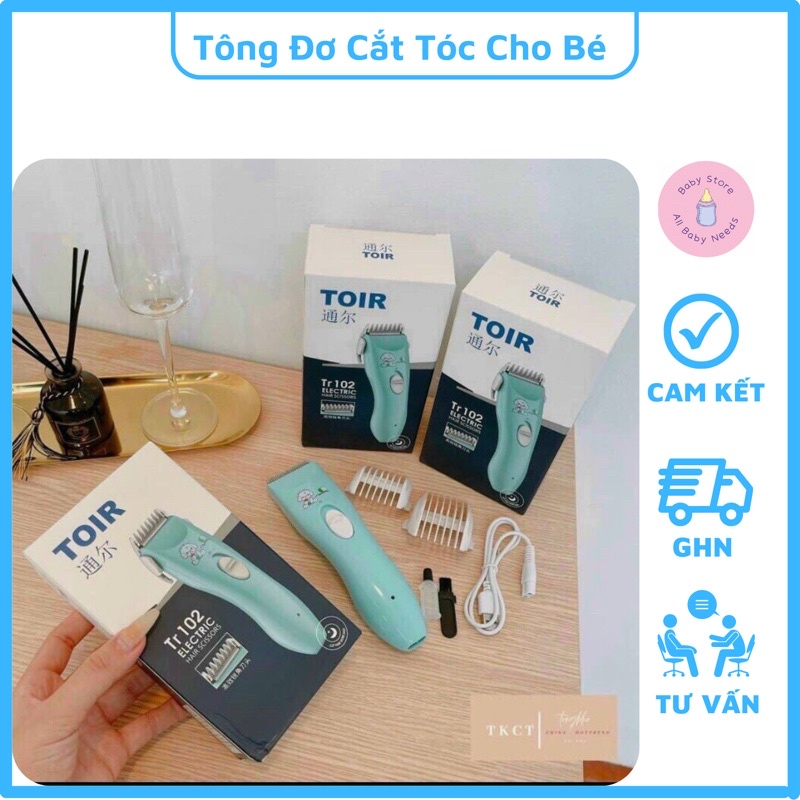 Tông Đơ Cắt Tóc Cho Bé TOIR TR102 Kèm Dây Sạc