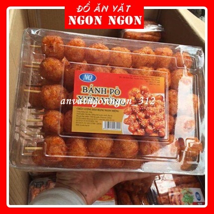 Bánh Bò xiên Vừng, Bánh Bò Quẩy Bò Vừng Miếng Loại Hộp Đặc Biệt Đồ Ăn Vặt