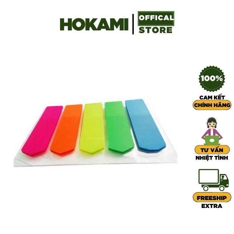 Giấy note đánh dấu trang - phân trang trong suốt kava 5 màu dễ dàng phân biệt tài liệu - HOKAMI Store