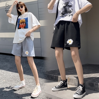 Quần Short Thể Thao Nam Nữ Thêu Hoa Cúc