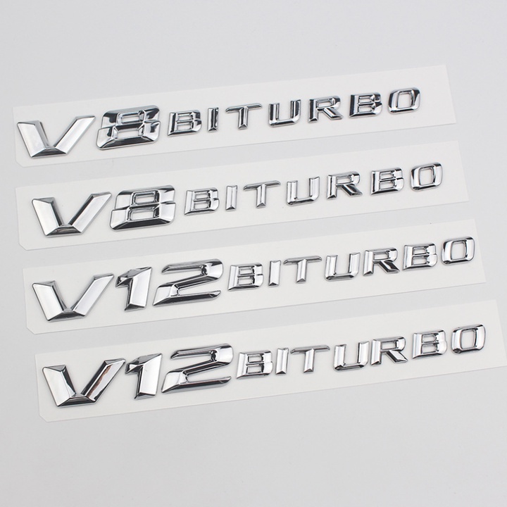 Decal tem chữ V12-Biturbo và V8-Biturbo dán hông xe Mercedes