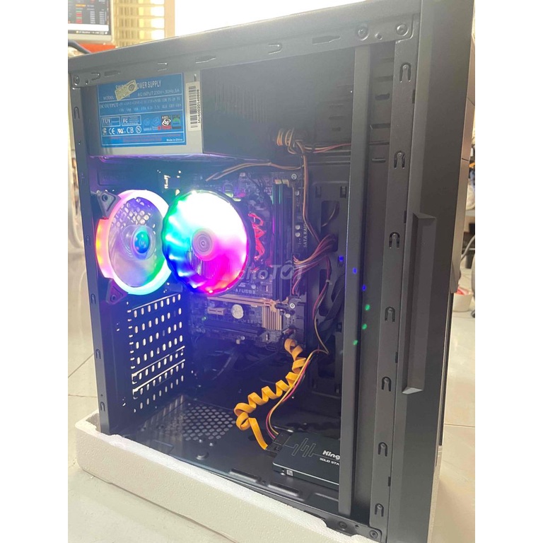 Thung máy vi tính chơi gaME, ĐỒ HOẠ, pc A10 5800k 3.8ghz ram 8g ssd 120g case led NHƯ HÌNH