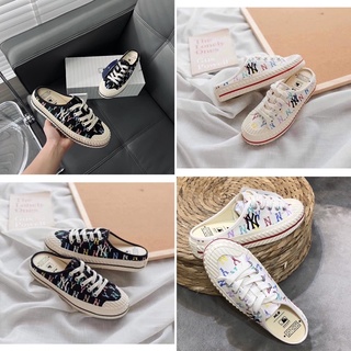 Giày Mlb mule multi trắng / đen