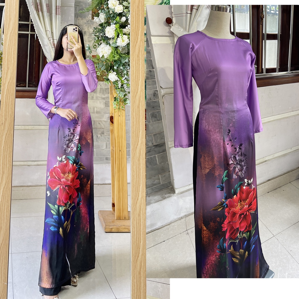 Áo dài lụa Thái Tuấn chất cực đẹp - 2 mẫu