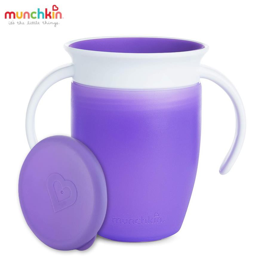 Cốc 360 độ Munchkin chống đổ, có nắp 207ml